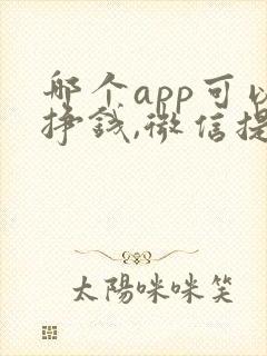 哪个app可以挣钱,微信提现