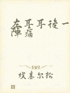 左耳耳后一阵一阵痛