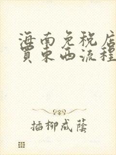 海南免税店怎么买东西流程