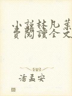 小说林凡叶惜免费阅读全文最新