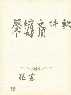 压缩文件软件哪个好用