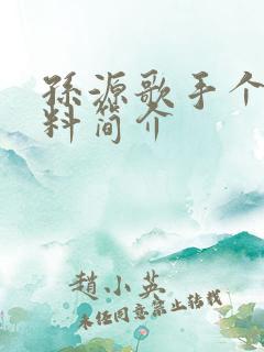 孙源歌手个人资料简介