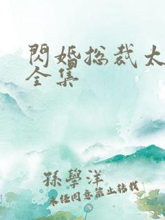 闪婚总裁太上头全集
