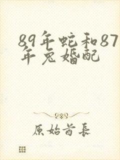 89年蛇和87年兔婚配