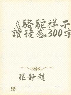 《骆驼祥子》的读后感300字