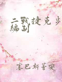 二战捷克步兵师编制