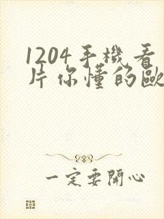 1204手机看片你懂的欧美