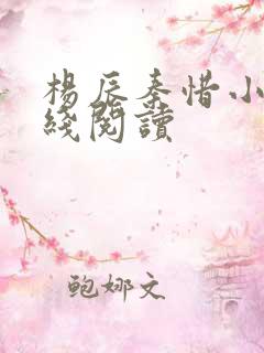 杨辰秦惜小说在线阅读