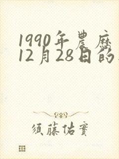 1990年农历12月28日的八字