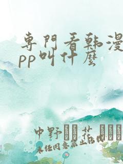 专门看韩漫的app叫什么