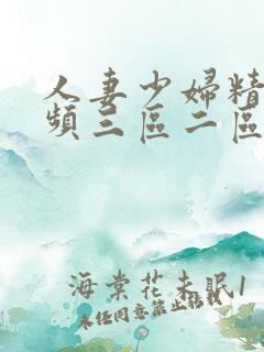 人妻少妇精品视频三区二区