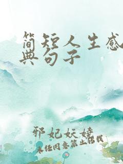 简短人生感悟经典句子
