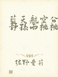 蓝天航空公司王静孙雨桃桃小说