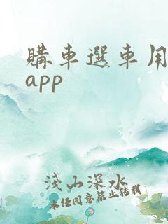 购车选车用什么app