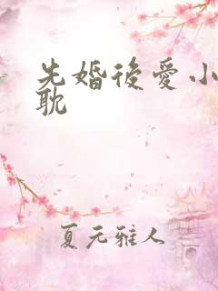 先婚后爱小说原耽