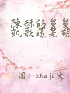陈赫的舅舅是陈凯歌还是胡晓华