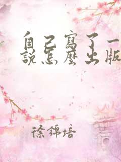 自己写了一本小说怎么出版