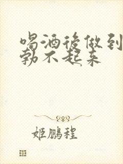 喝酒后做到一半勃不起来