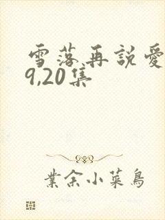 雪落再说爱你19,20集