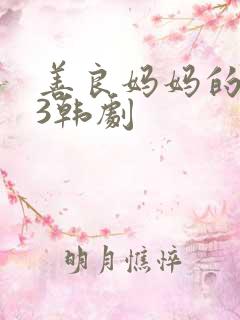 善良妈妈的朋友3韩剧