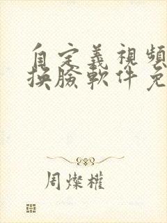 自定义视频ai换脸软件免费