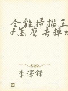 全能扫描王pdf怎么去掉水印