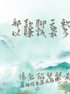 哪款聊天软件可以赚钱最多最快