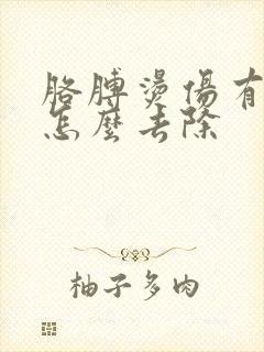 胳膊烫伤有伤疤怎么去除