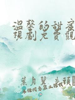 温馨的甜蜜的电视剧免费观看