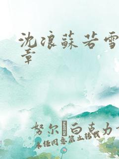 沈浪苏若雪最新章
