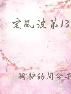 定风波第13集