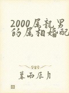 2000属龙男的属相婚配表