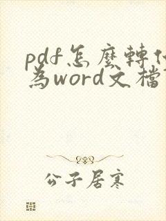 pdf怎么转化为word文档?