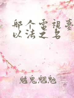 哪个电视台播放以法之名