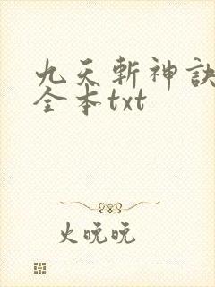 九天斩神诀下载全本txt