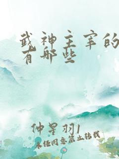 武神主宰的小说有哪些