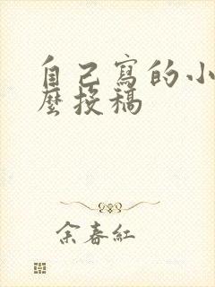 自己写的小说怎么投稿