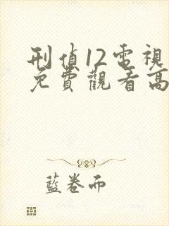 刑侦12电视剧免费观看高清