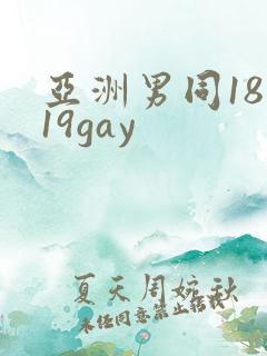 亚洲男同18一19gay