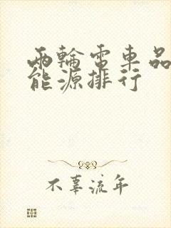 两轮电车品牌新能源排行