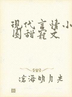 现代言情小说校园甜宠文