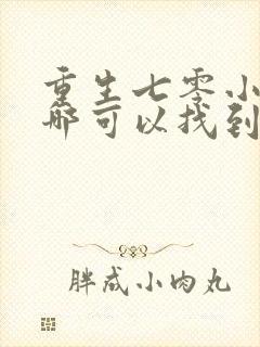 重生七零小辣媳哪可以找到
