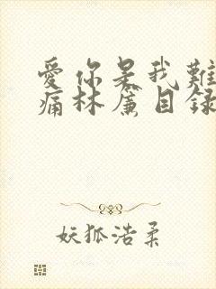 爱你是我难言的痛林帘目录