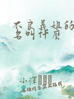 不良义姐的动漫名叫什么
