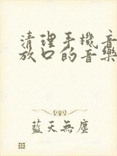 清理手机音乐播放口的音乐