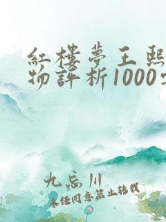 红楼梦王熙凤人物评析1000字