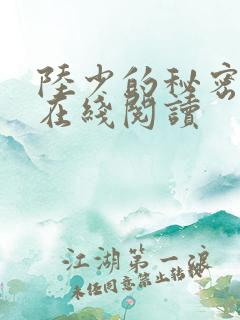 陆少的秘密恋人在线阅读