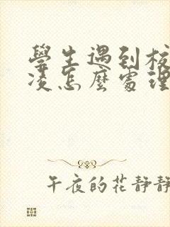 学生遇到校园霸凌怎么处理