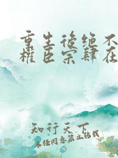 重生后绝不嫁给权臣宗肆在线阅读