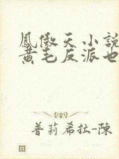 凤傲天小说里的黄毛反派也想要幸福
